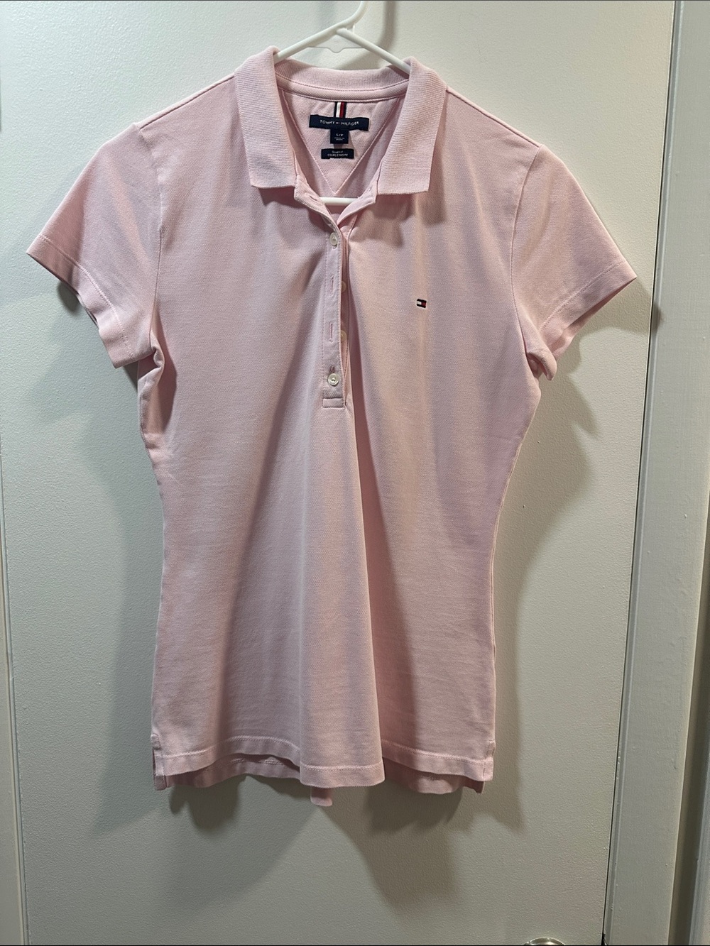 Tommy Hilfiger Pale Pink Classic Polo Top